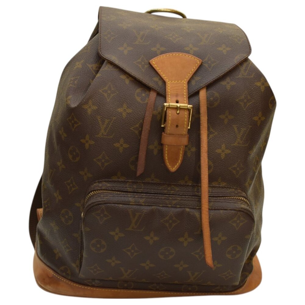 Louis Vuitton Monogram Montsouris Backpack in brown monogram canvas and natural